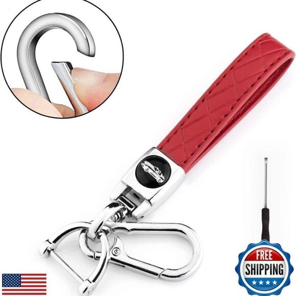 Ford Key Fob Cover with Keychain Red New - Picture 3 of 5